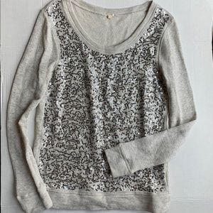 J Crew Sequin Sweatshirt